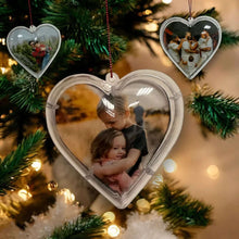 Carregar imagem no visualizador da galeria, Kit Corações Árvore de Natal com Foto (Frente Verso)