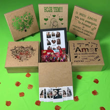 Carregar imagem no visualizador da galeria, Cesta romântica + Quadro Casal + 6 Fotos Vintage
