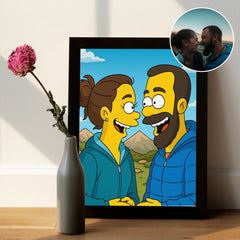 Quadro Cartoon Amarelo (Com IA)