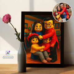 Quadro Cartoon Lego (Com IA)