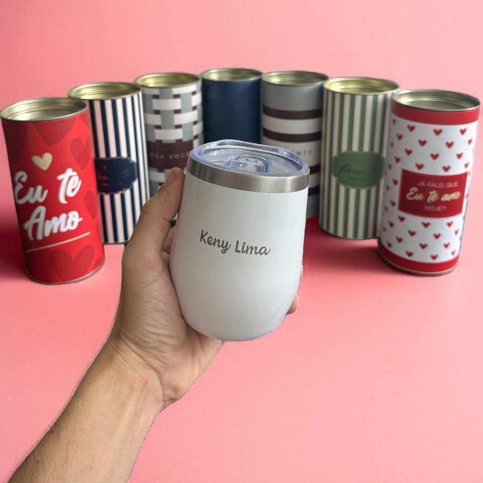 Kit Copo Térmico 360ml Personalizado Para Presente