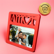 Carregar imagem no visualizador da galeria, Porta Retrato 10x15 Amor Vermelho + Foto Revelada
