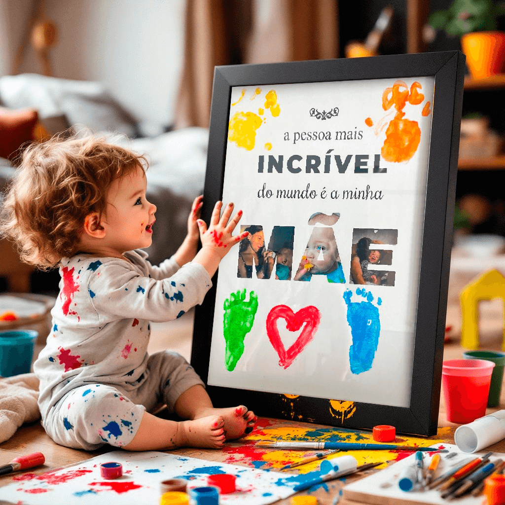Quadro Mãe + Kit Guache